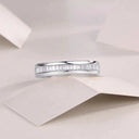 Sterling Silver Gold Plated Silver Moissanite Ring