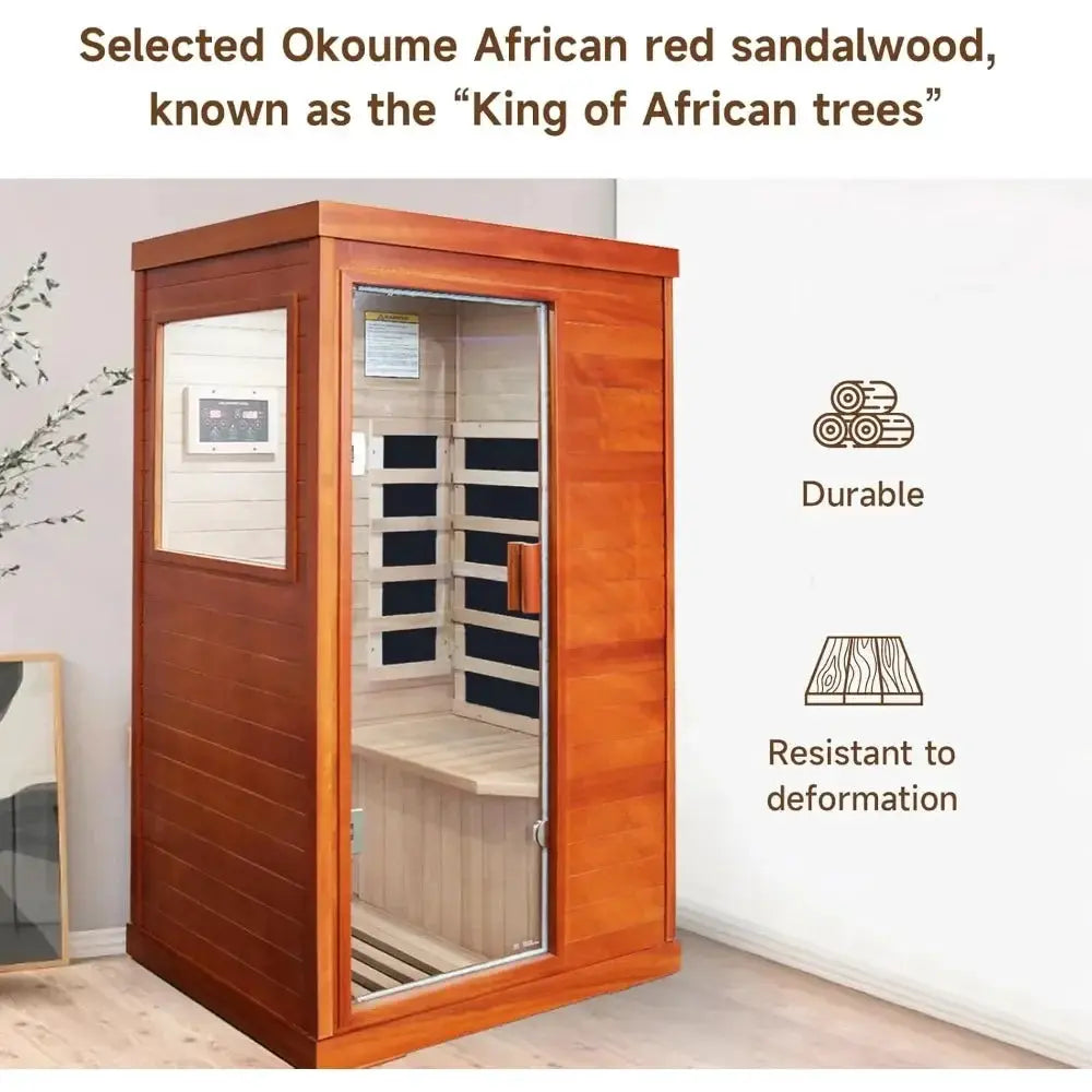 Compact Infrared Sauna For One With Bluetooth Speakers
