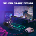 Adjustable Low-Profile Arm Microphone Stand with Cable Management Desk Mount