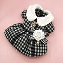 Sweet Plaid Princess Dress for Small Dogs Fashionable Cozy