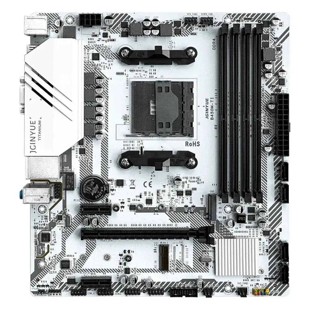 JGINYUE B450M Motherboard AMD Ryzen 5 5500 DDR4 64GB RAM