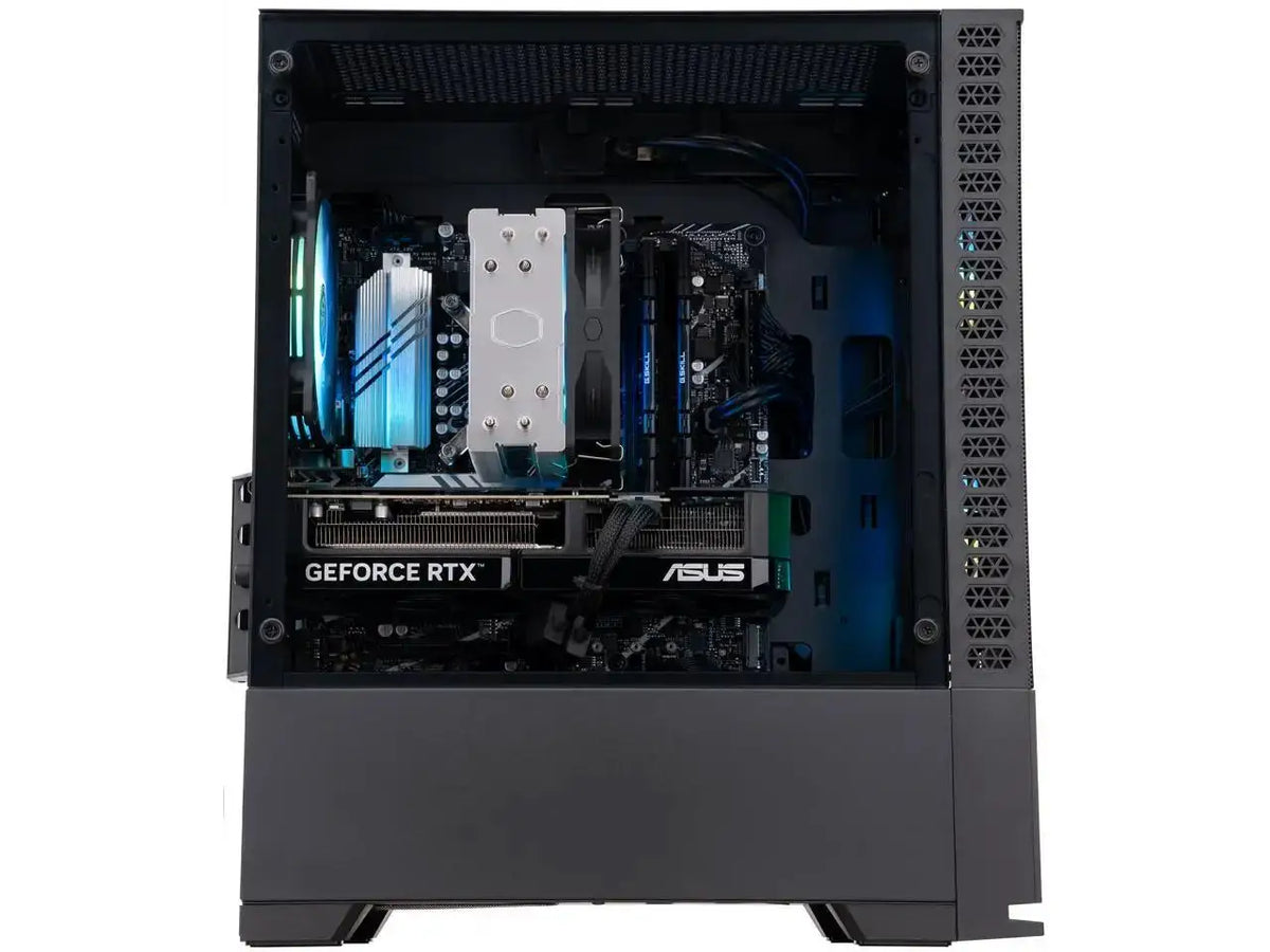 ABS Cyclone Aqua Prebuilt Gaming PC Powered by Asus - Windows 11 - Intel Core i7-14700F - GeForce RTX 5070 12GB - DLSS 4 - 32GB DDR4 - 1TB NVMe SSD
