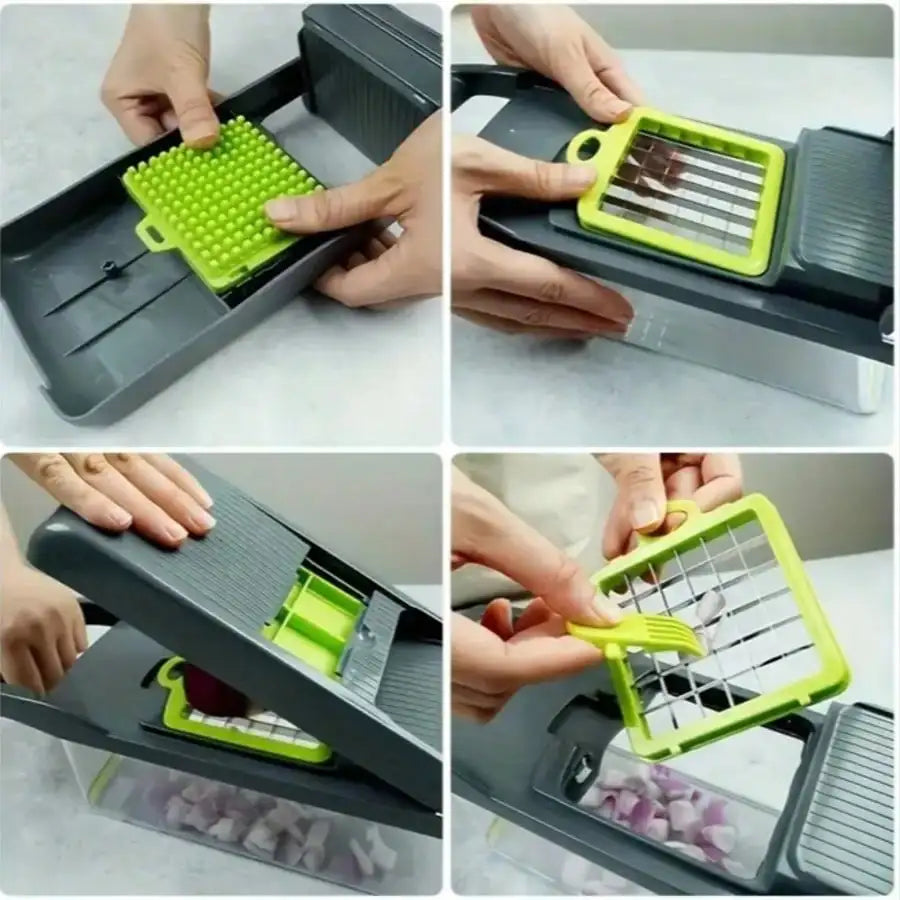 Vegetable Chopper with Blades and Container, Onion Chopper — product view 6