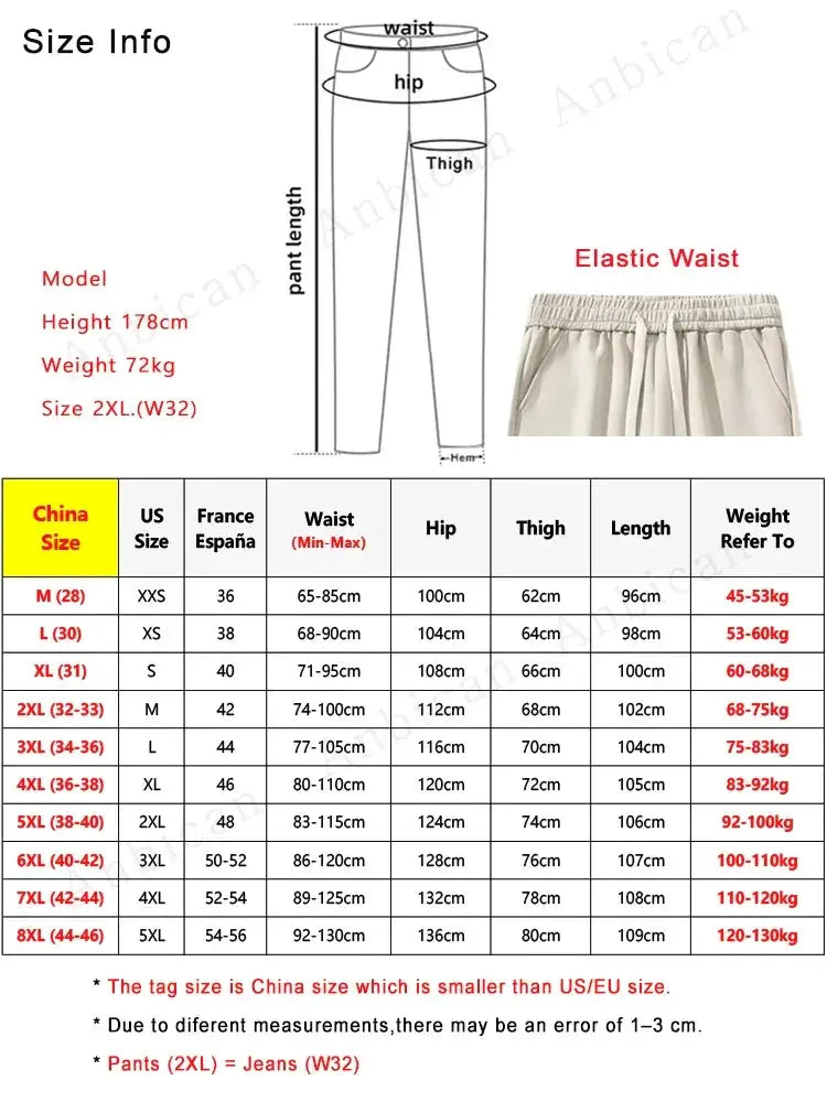 Mens Straight Sweatpants Wide Leg Cotton Track Pants 8XL - OurLum.com