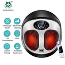 Electric Foot Massage Machine With Remote Control Shiatsu Kneading Warm Compress Home Office Airbag Full Wrapped Feet Massager