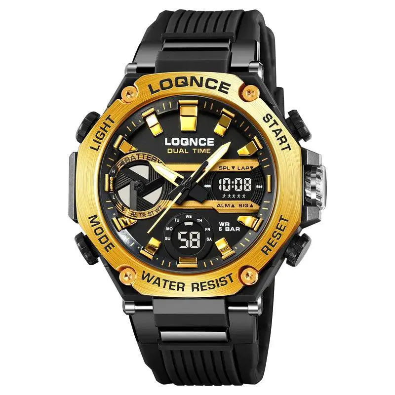 LOQNCE Mens Sports Watch Elegant Dual Movement Timepiece