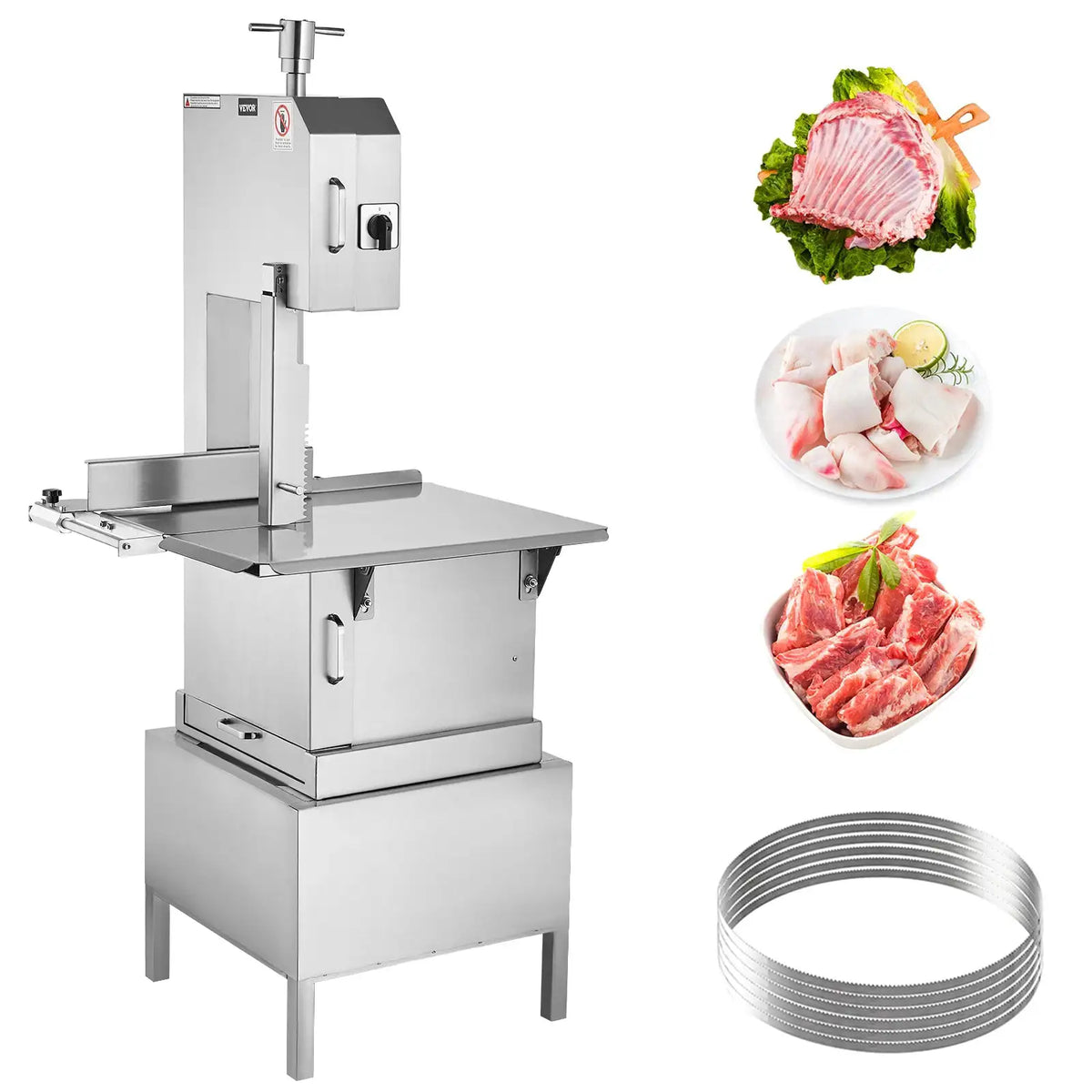 SucceBuy Commercial Electric Meat Bandsaw Stainless Steel Vertical — product view 1