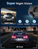 4K Dash Cam Dual Lens for Safer Driving