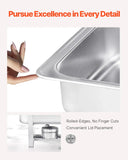 SucceBuy Qt Pack Chafing Dish Buffet Set Stainless Steel Chafer Rectangle