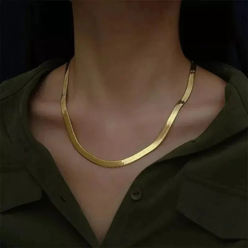 Elegant Gold and Silver Chain Necklace for Women Jewelry