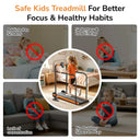 AKLUER Kids Self Propelled Walking Pad Treadmill Safe Indoor Play