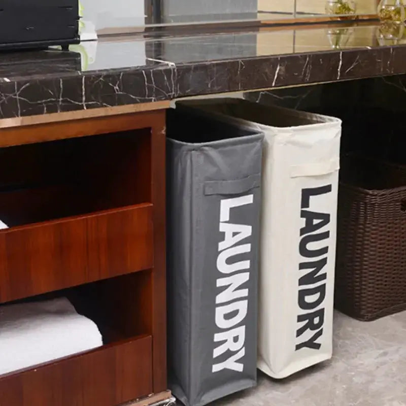 Roller Foldable Dirty Clothes Basket Laundry Storage Bag