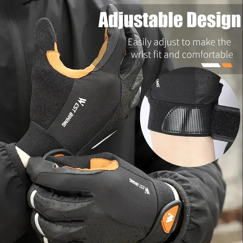 West Biking Full Finger Cycling Gloves Unisex Sports Gloves
