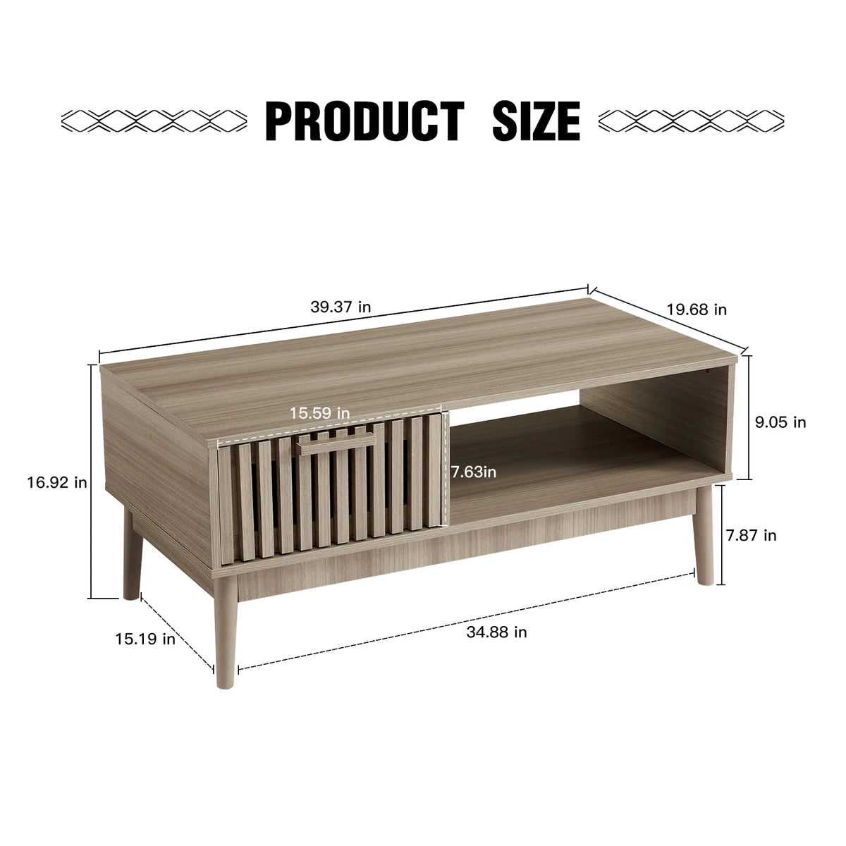 Wooden Compact Coffee Table