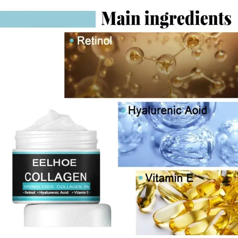 Collagen Creams For Men Smooth Wrinkle Younger Face Cream Firming Moisturizing Hyaluronic Acid Whitening Cream Facial Skin Care