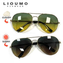 Unisex Polarized Photochromic Pilot Sunglasses for Driving