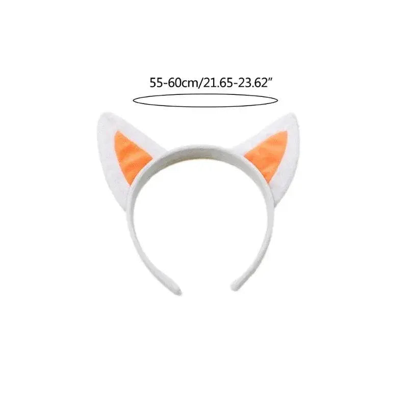 Playful Plush Cat Ears Headband for Makeup and Skincare