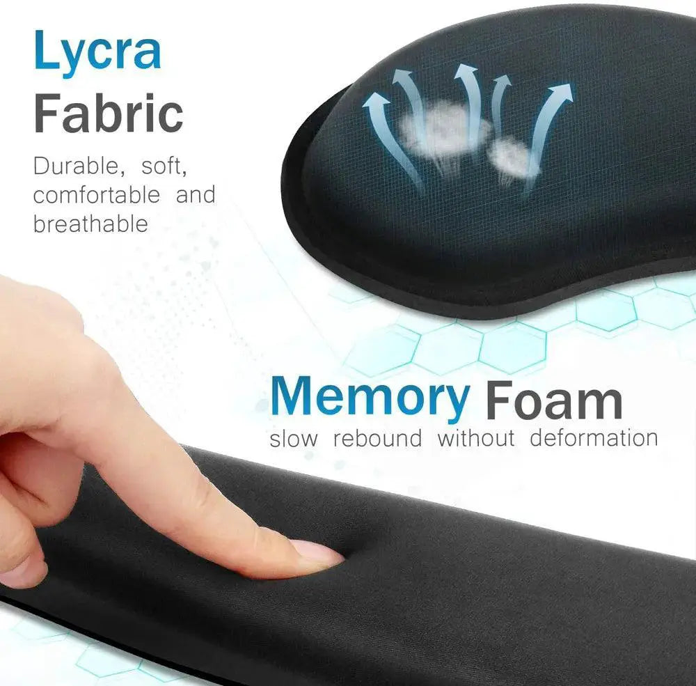 Ergonomic Memory Foam Wrist Rest Pad For Office And Gaming