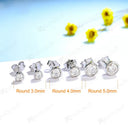 Moissanite Stud Earrings In Kuololit