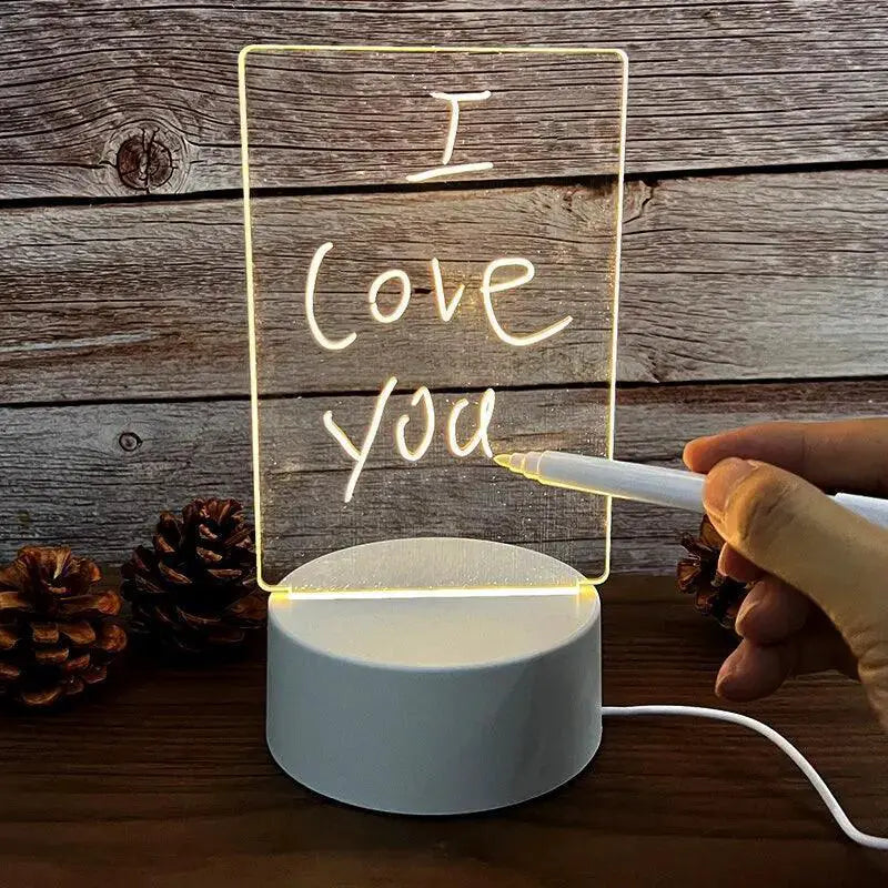 LED Note Board Creative Night Light For Messages And Decor