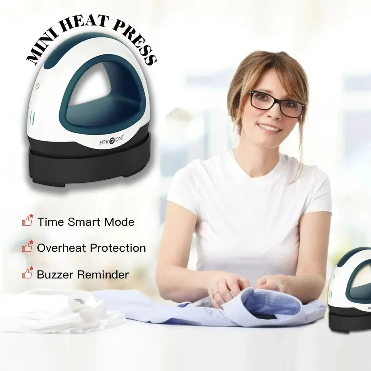 HTVRONT Auto Off Mini Heat Press for HTV — product view 17