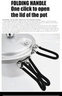 Pressure Cooker Compact Outdoor with Folding Handle 2.2L