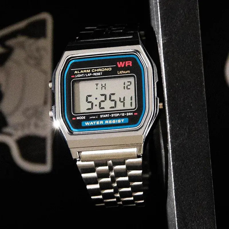 Luxury LED Steel Band Sports Watch Retro Military Style