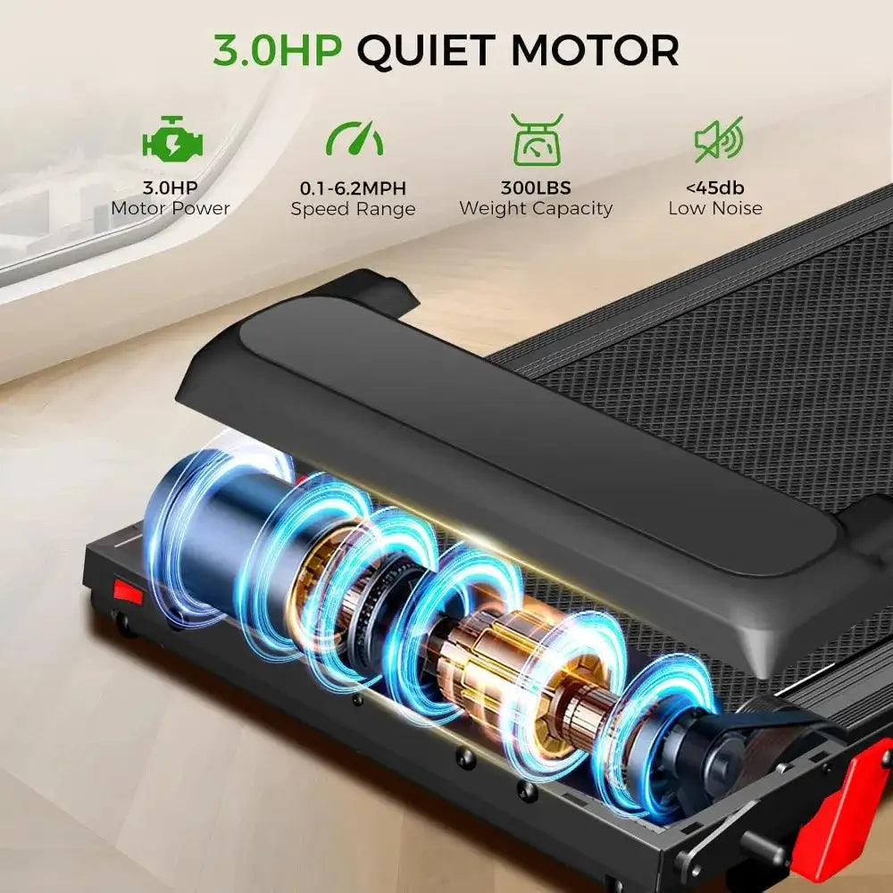 Foldable Treadmill For Home, 3-In-1 Walking Pad With Incline Handle Bar, 300Lbs Capacity, 3.0Hp Quiet Brushless, Small Treadmills For Small Spaces