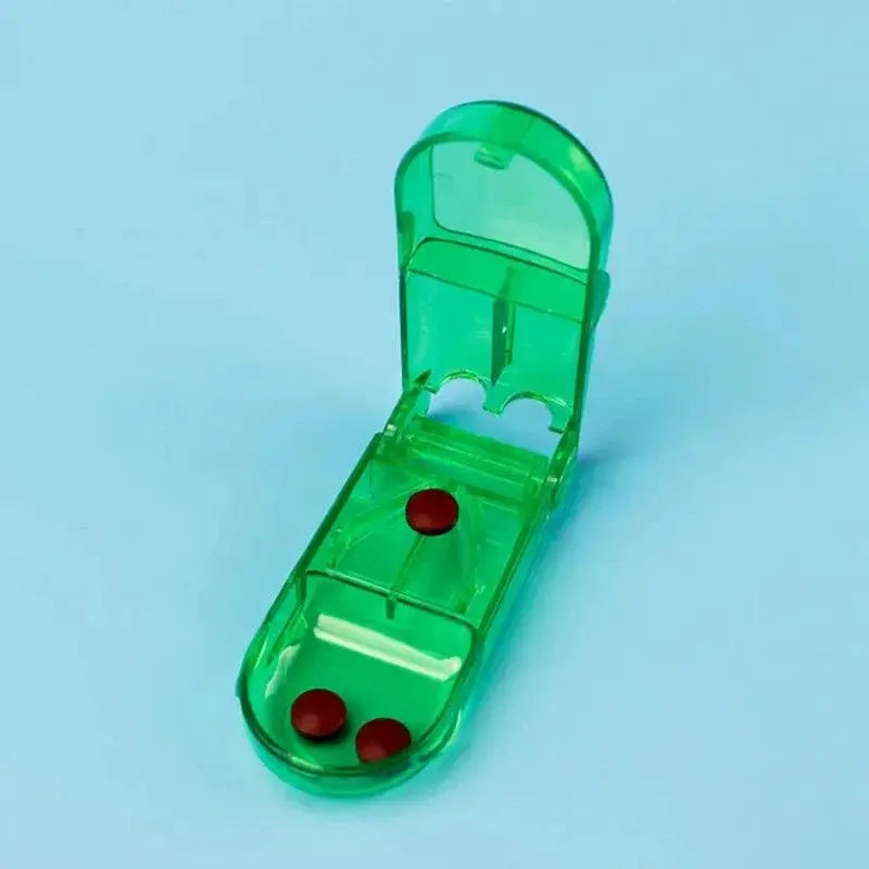 Compact Portable Pill Splitter With Storage For Travel