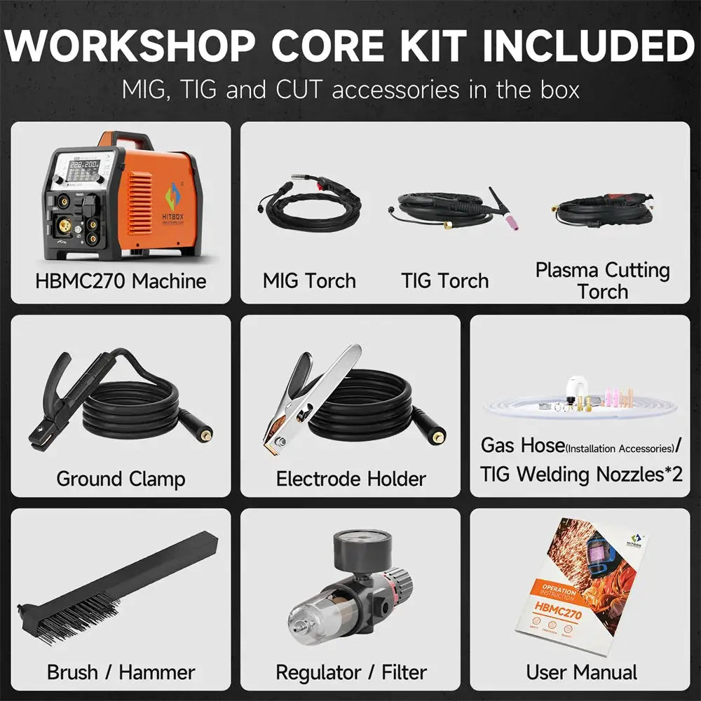 HITBOX HBMC270 Multi-Process Fabrication Welder — product view 8