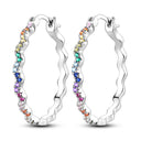 Silver Plated Hoop Earring Pendientes