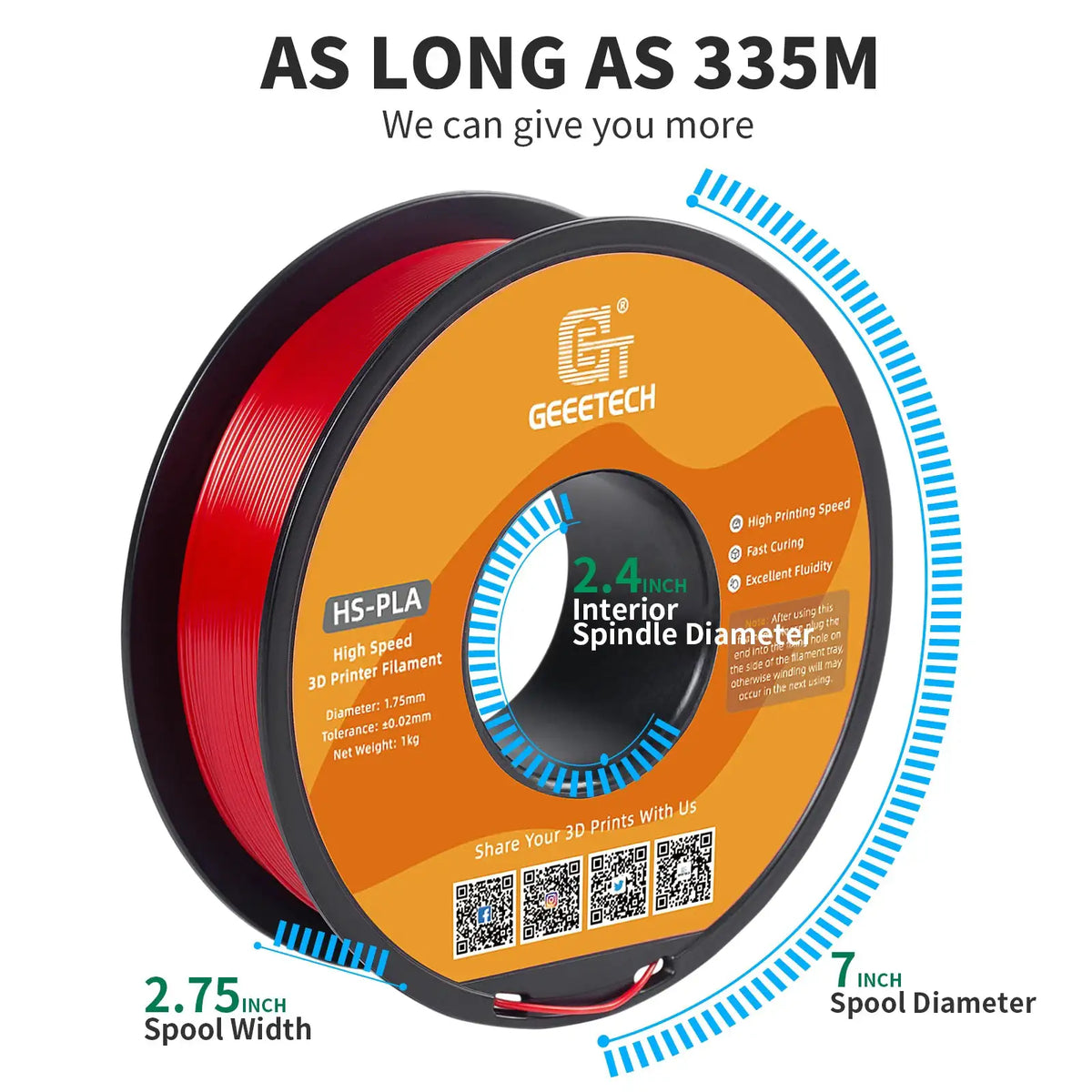Geeetech High Speed PLA Filament 1Kg — Apple Green france — product view 5