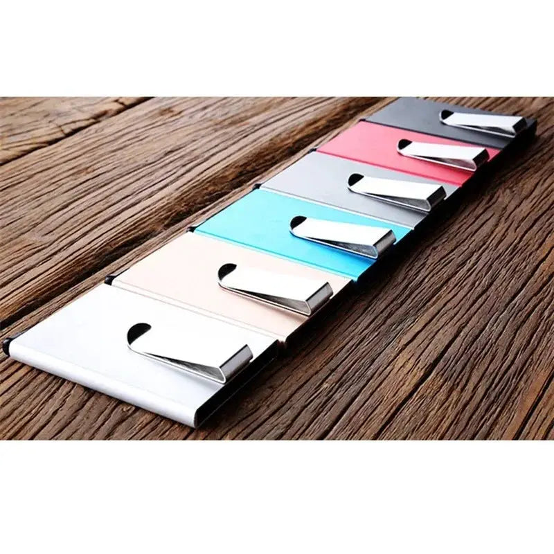 Slim Metal Card Wallet Minimalist RFID Cardholder Business