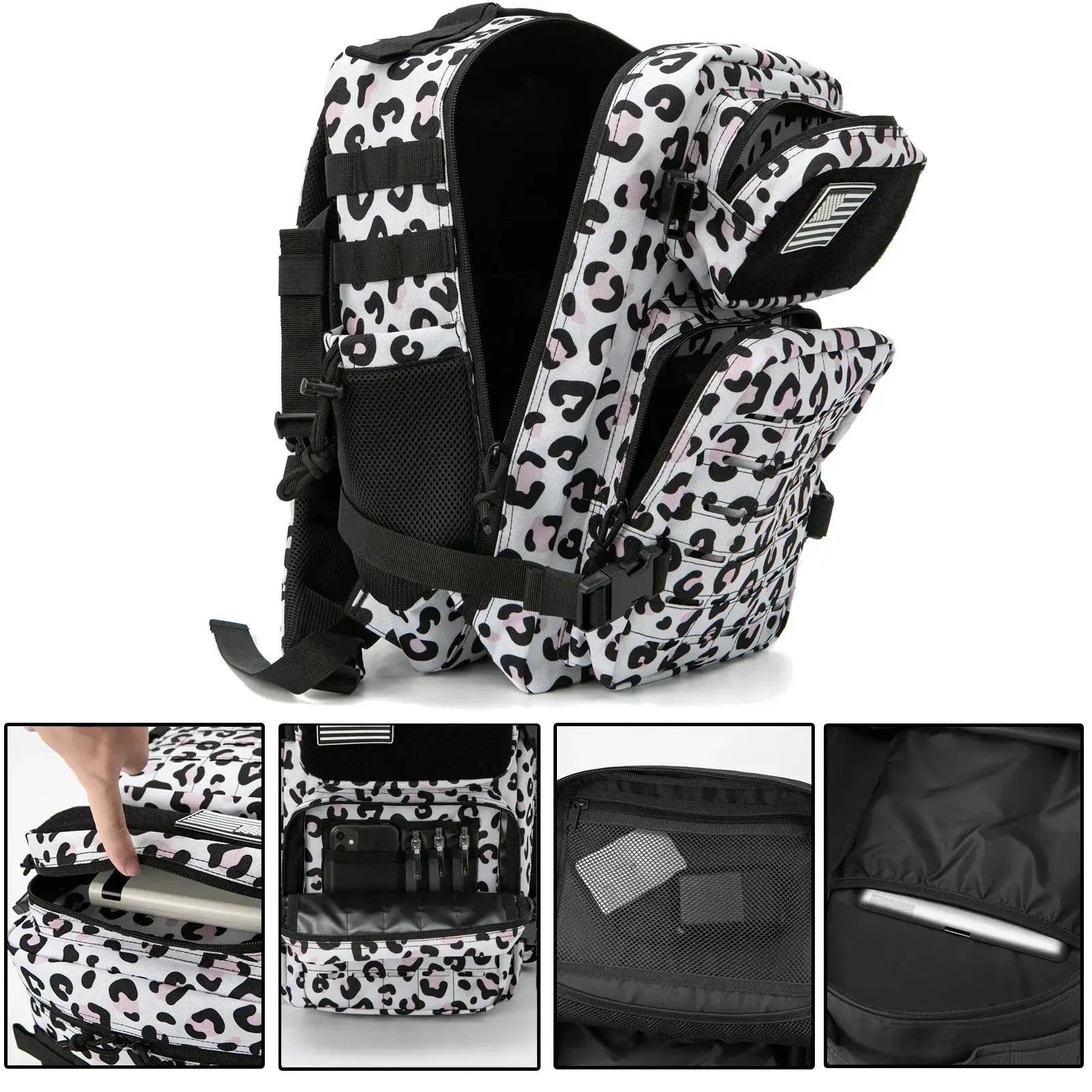 25 To 45L Tactical Molle Backpack Women Men Cup Holders