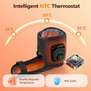 Rechargeable Air Compression Ankle Massager with Heat 3 Modes 4 Levels Heated Foot Wrap Pneumatic Ankle Foot Muscle Relaxer