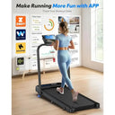Space Saving Desk Treadmill With Incline Walking Pad Safety Bar
