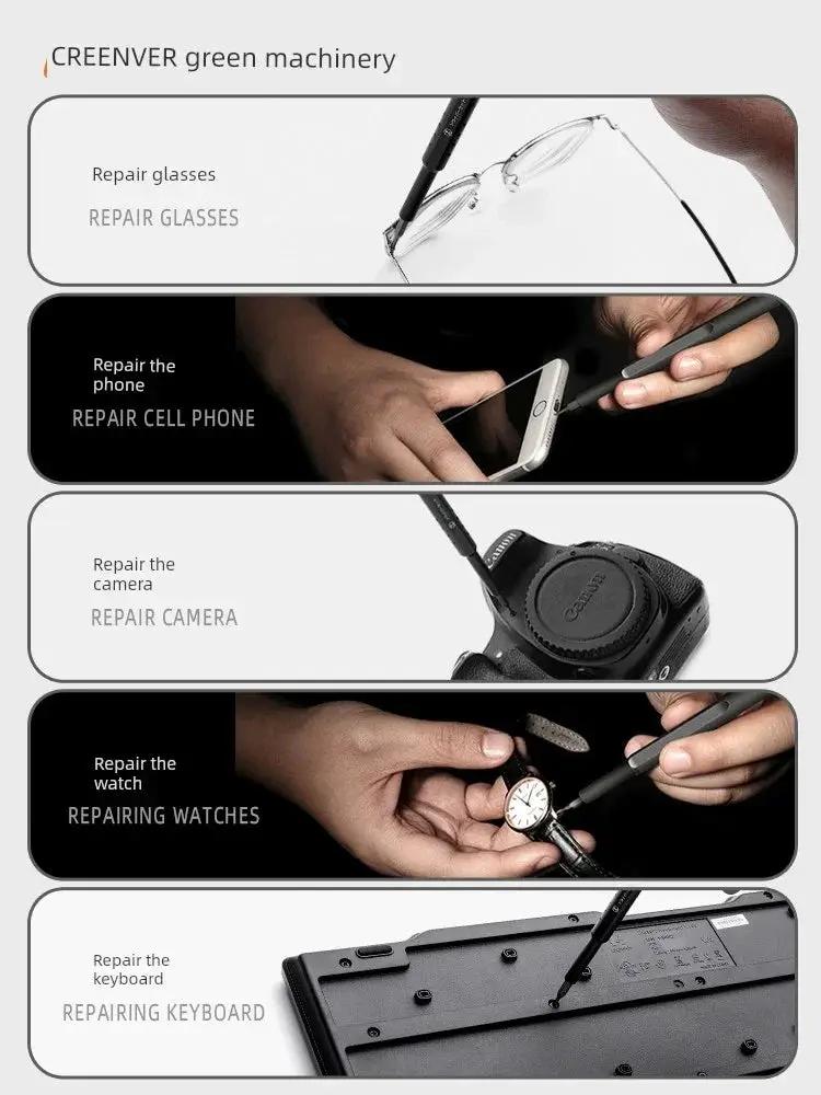 Green Forest Mobile Phone Repair Gray Electric Screwdriver