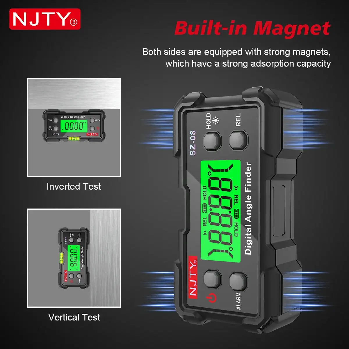 Digital Angle Gauge With Level Bubble Magnetic Electronic Protractor Inclinometer Goniometer Angle Finder Level Box DIY Tools