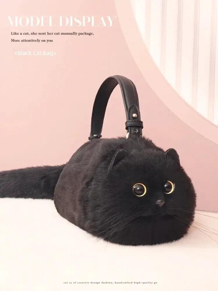 Summer Handmade Cat Shoulder Bag Cute Design Niche Style