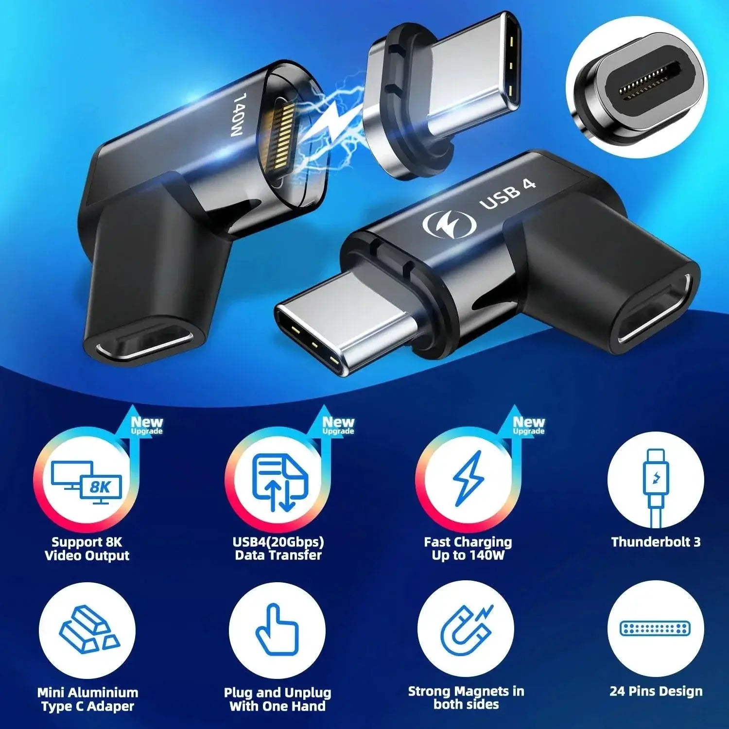 FONKEN Magnetic USB Adapter Fast Charge And Data Solution