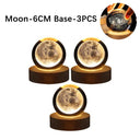 3D USB Moon Lamp: Galaxy Crystal Ball Night Light Decor