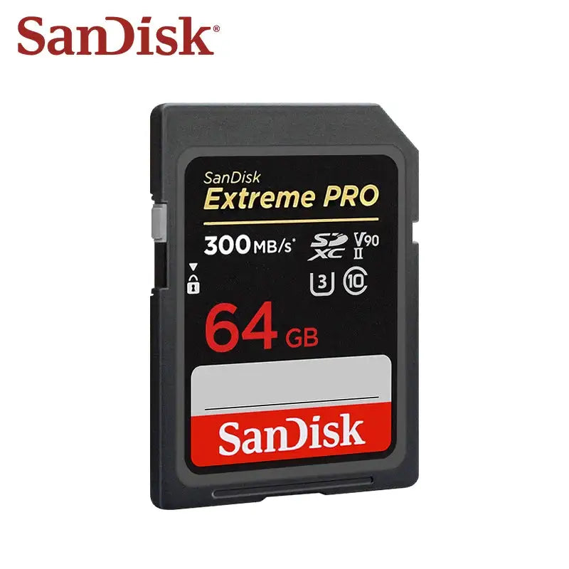 SanDisk Extreme PRO V90 SD UHS-II Card 64GB 128GB 256GB High Speed Memory Card for Camera Max 300Mb/s SDXC 8K Video Cards