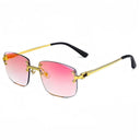 Stylish UV400 Rimless Square Sunglasses for Men and Women