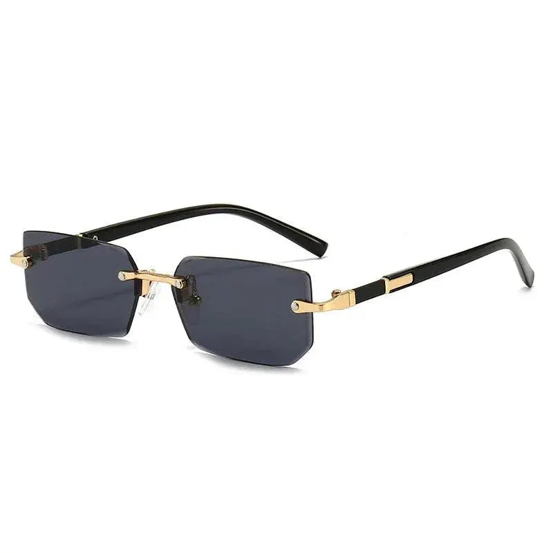 Trendy Rimless Rectangle Sunglasses For Men And Women Unisex