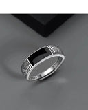 Sterling Silver Ring - Durable Black Zircon Band