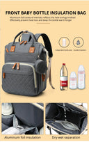 USB Mummy Bag Diaper Bag Backpack Waterproof Large Capacity