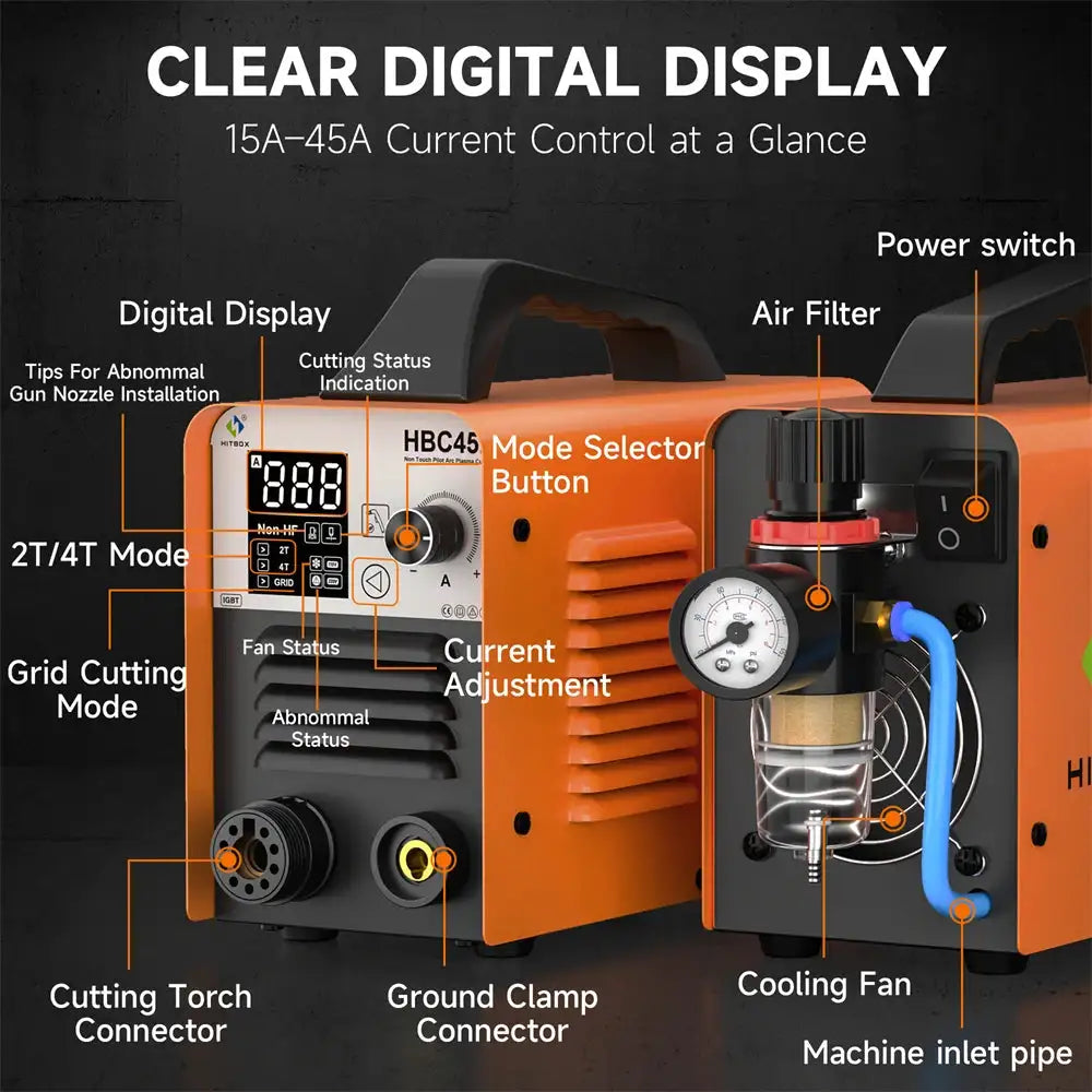 HITBOX Dual-Voltage Pilot-Arc Plasma Cutter — product view 1
