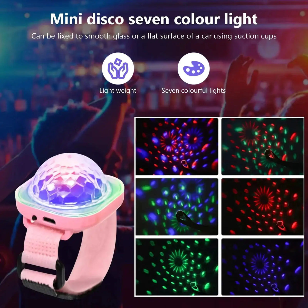 Rechargeable Wrist Disco Light — product view 2