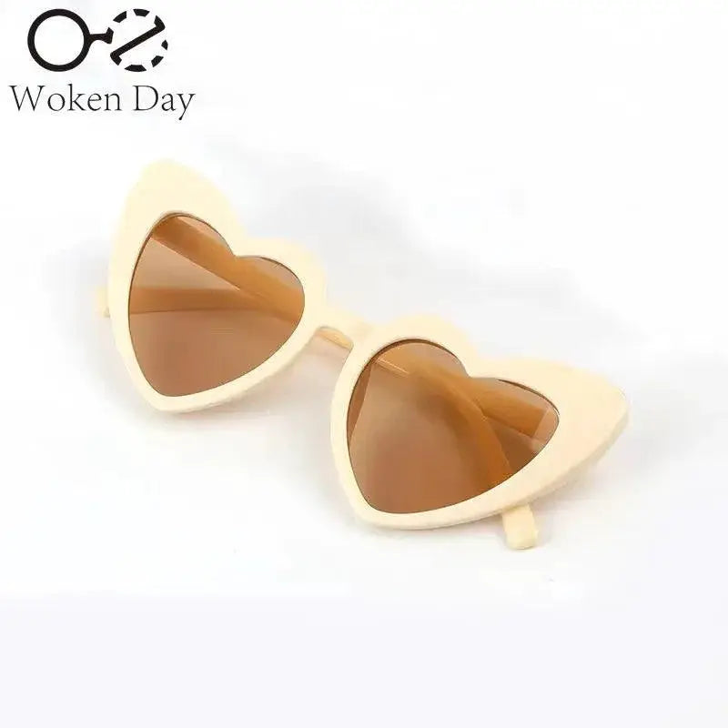 Kids Cartoon Heart Sunflower UV400 Round Sunglasses