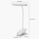 360° Flexible Clip-on Study Lamp USB Rechargeable Desk Light